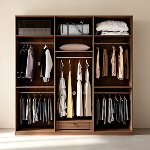 Armoire de chambre en <span class=keywords><strong>bois</strong></span> moderne à 6 portes, grande capacité, organisateur de vêtements, placard de luxe en <span class=keywords><strong>bois</strong></span> - Product Image 3