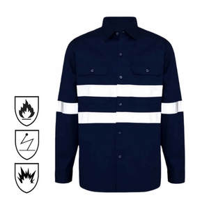 Camisa Ignífuga Resistente al Fuego, Antiestática, de Modacrílico/Algodón/Aramida, para Soldadura, en Oferta - Product Image 4
