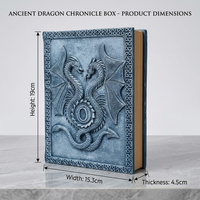 Carnet Grimoire 3D Dragon en Résine Fait Main, Style Vintage, Livre de Sortilèges Fantastique, Journal pour Jeux de Rôle D&D, Vente en Gros, Cadeau