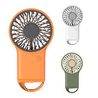 Mini ventilateur à main de type crochet, 3 vitesses réglables, rechargeable par USB, utilisation en extérieur, en voiture, à l'hôtel