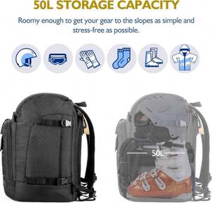 Échantillon gratuit d'accessoires pour un grand sac de transport de snowboard, sac de rangement pour équipement de ski, sac à dos pour la randonnée en ski, sac à dos pour le ski - Product Image 4