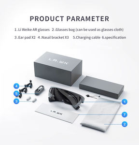 Lunettes intelligentes LAWK AR <span class=keywords><strong>Réalité</strong></span> <span class=keywords><strong>virtuelle</strong></span> Pêche avec interaction vocale AI et prise de vue HD sans fil Lunettes 3D multi-XR - Product Image 6
