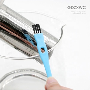 Brosse de nettoyage 2-en-1 à manche bleu et poils noirs pour cuisine, petit <span class=keywords><strong>produit</strong></span> qui nettoie les ordinateurs portables - Product Image 5