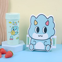 Boîte à lunch multifonctionnelle grande capacité avec couvercle en plastique chauffable, mignonne, portable, durable, 3 compartiments, facile à nettoyer, matériaux sûrs
