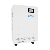 Sistema de Almacenamiento de Energía Solar Residencial, Batería LiFePO4 de 51.2V 200Ah 10.24kWh, Respaldo de Energía Apilable con BMS Inteligente