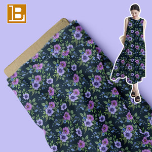 <span class=keywords><strong>Noir</strong></span> violet fleur impression numérique échantillon gratuit personnalisé fibre naturelle 100% <span class=keywords><strong>tissu</strong></span> de <span class=keywords><strong>lin</strong></span> biologique pour vêtements <span class=keywords><strong>tissu</strong></span> au <span class=keywords><strong>mètre</strong></span> - Product Image 1