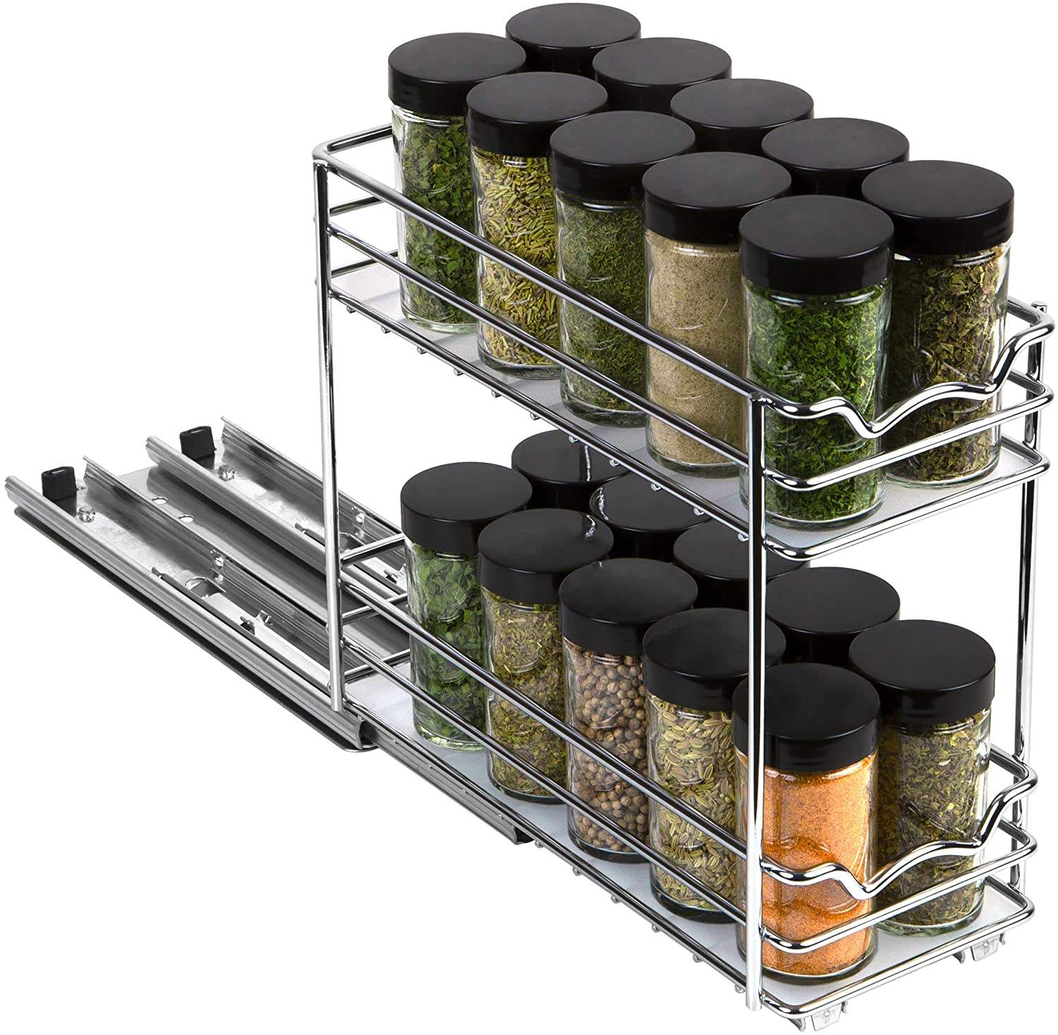 Heavy Duty Slide Out Double Spic Rack for Kitchen Cabinets