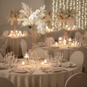 Jarrón Alto de Metal con Forma de Trompeta para Centros de Mesa, Soporte Geométrico para Centros de Mesa Florales para Bodas, Aniversarios y Ceremonias - Product Image 2