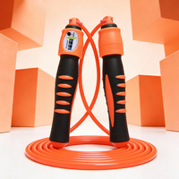 Corde à sauter en PVC massif de 5 mm avec poignée en caoutchouc épaisse, compteur de vitesse intégré, équipement de fitness d'intérieur – Approvisionnement direct usine