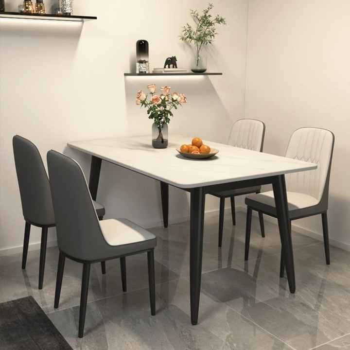 High Quality Sintered Stone Dining Table+4 Chairs Modern Minimalist ...