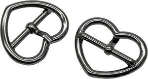 Lot de boucles à rouleaux métalliques en pouces, boucles à ardillon en métal en forme de cœur pour la quincaillerie de ceintures, sacs, anneaux, bricolage A - Product Image 4