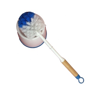 <span class=keywords><strong>Brosse</strong></span> de nettoyage pour toilettes avec manche en <span class=keywords><strong>bois</strong></span> et bambou et support en plastique - Product Image 4
