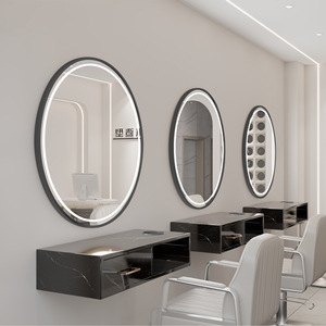 Miroir de salon de coiffure avec lampe et miroir, armoire miroir murale dédiée aux salons de coiffure - Product Image 4
