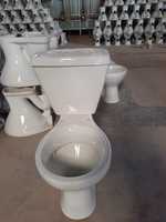 GREPL WC à poser au sol, élégant et moderne, en céramique et PP, deux pièces, style iranien, à double chasse, avec siphon en S, blanc, de fabricant indien