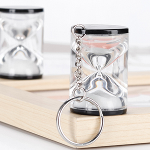 New Fashion Personality Acrylic Mini Hourglass <b>Keychain</b> <b>Custom</b> Logo Colors Sand timer <b>Keychain</b> for Personalized Gifts - Product Image 3