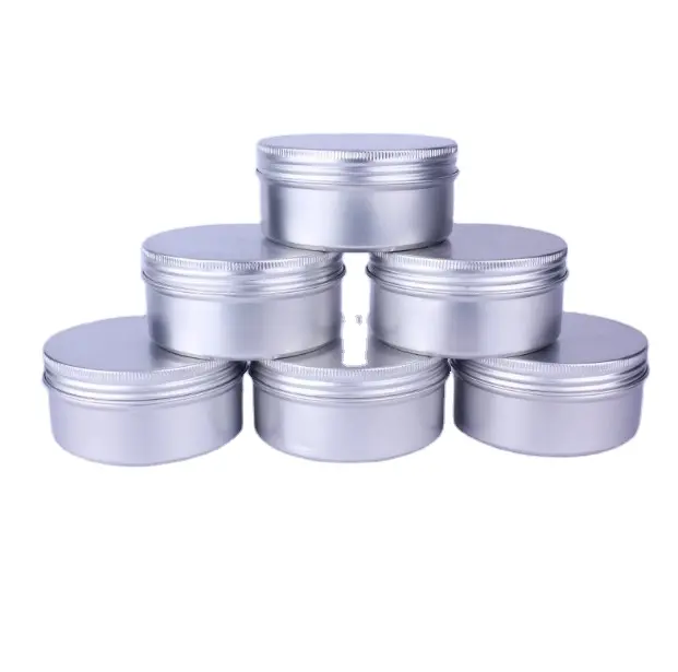 30g 50g 100g Screw top metal containers aluminum tin can with lids