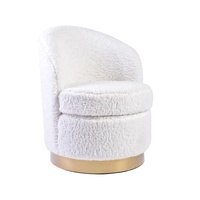 Fauteuil d'appoint en velours et laine lamé CARLFORD, style moderne et luxueux, pour salon, chambre, maison, hôtel