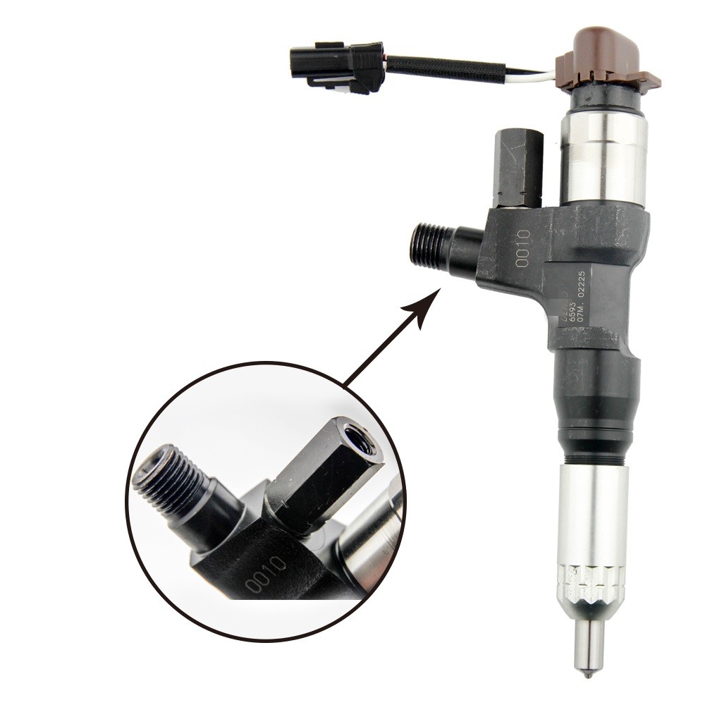 Fuel Injector  095000-6593 common rail injector 095000-6593 23670-E0100 for Hino J08E Kobelco SK330-8 SK350