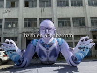 Tête de robot IA gonflable géante en tissu Oxford résistant aux intempéries pour la publicité et la décoration gonflable