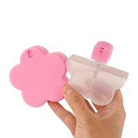 Flacon pulvérisateur de parfum rechargeable en PP de type carte, 50 ml, rose, violet, orange, en forme de fleur de prunier, pour répulsif anti-moustiques et désinfectant pour les mains