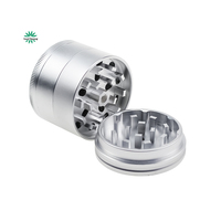Broyeur à herbes personnalisé en aluminium CNC de 51 mm, couleur unie, 4 pièces, vente en gros d'usine