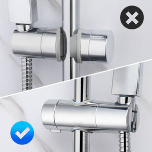 Moderne 18-25mm ABS Chrome <span class=keywords><strong>Universel</strong></span> Réglable Rail En Plastique <span class=keywords><strong>Curseur</strong></span> Pince Support Main <span class=keywords><strong>Douche</strong></span> Titulaire Salle De Bains Robinet Accessoires - Product Image 5
