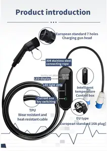 2024, Лидер продаж, портативная зарядная станция ev 7 кВт-40 кВт, зарядное устройство для нового энергетического автомобиля