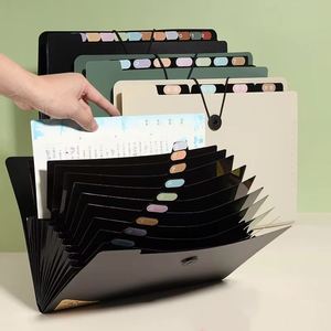 Custom Expanding <b>File</b> Organizer With 13 Pockets Portable Document Pouch Accordion <b>File</b> <b>Folders</b> PP Document Bag Office Storage - Product Image 2