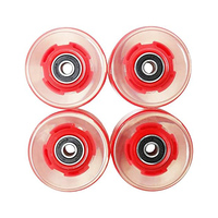Roues de patin à roulettes Quad 56mm Roues en PU résistantes à l'usure Remplacements Accessoires de patinage à roulettes à double rangée