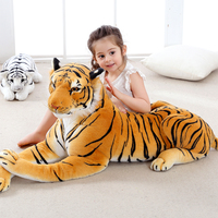 Grossistes en peluche CE/ASTM Gros tigre lesté Jouets en peluche Simulation Tigre Coussin Oreiller pour enfants Anniversaire