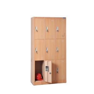 Armoire en acier à 9 portes <span class=keywords><strong>casier</strong></span> en acier grain de bois classement en bois armoire technique d'impression par transfert de couleur - Product Image 3