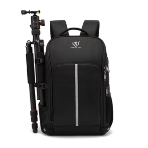 Tripod Holder Waterproof Outdoor Photography Backpack <b>Camera</b> <b>Bag</b> Case Oxford Material Polyester Lining Zipper Closure - Product Image 1