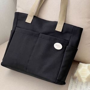 Custom Cartoon Print <b>Large</b> Capacity Casual Reusable Canvas Tote Shoulder <b>Bag</b> with Pocket for Shopping & <b>Beach</b> Use - Product Image 3