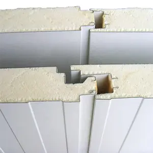 Thermal Insulation 50~200mm Thickness Polyurethane PU Sandwich Panel Roofing and Wall Boards