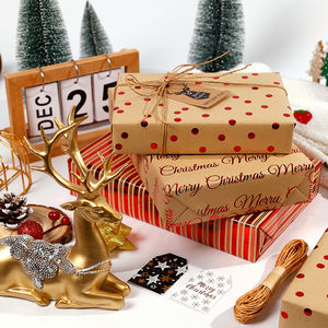 2024 <b>Christmas</b> Wrapping Paper with Hot Stamping 43*300 cm Gift Wrap Paper 3 Rolls a Set - Product Image 3