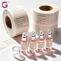 Étiquettes autocollantes personnalisées en vinyle imperméable avec impression de logo pour flacons en verre de 3 ml et 10 ml, échantillons de parfum, emballages cosmétiques