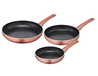 Batterie de cuisine en acier inoxydable SS304 OEM ODM avec poêle à frire et couvercle en verre, compatible induction, pour usage domestique familial