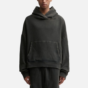 Nouveau Hoodie Décontracté Tendance pour Homme avec Logo Personnalisé, Style Vieilli, Vente en Gros, Coupe Ample Classique, Confortable, en Coton Lavé - Product Image 1