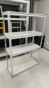 Étagères de <span class=keywords><strong>garage</strong></span> sans boulons à 5 niveaux, étagères de rangement domestiques, étagère en fer avec panneaux MDF, unité de rangement en acier pour entrepôt, étagères de présentation - Product Image 3