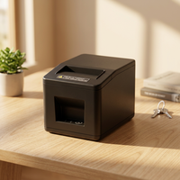 Printer Resi POS Profesional 80mm, Mesin Billing Thermal Desktop dengan Pemotong Otomatis untuk Dapur dan Logistik