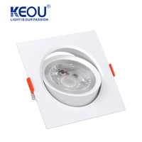 Mini spot encastré LED KEOU en plastique 9W, découpe de 90 mm, spot de plafond