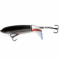 Leurre de pêche articulé LUSHAZER Topwater 100mm 13g avec queue à hélice, leurre dur flottant pour Black-bass, Brochet, Perche, avec hameçon triple