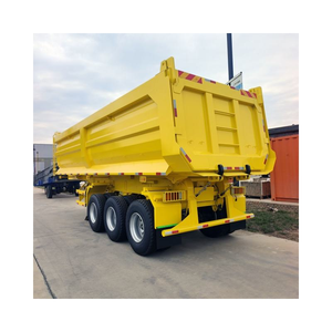 Semi-remorque benne basculante arrière en U de 50 tonnes à 3 essieux pour le transport de pierres et de sable - Product Image 1