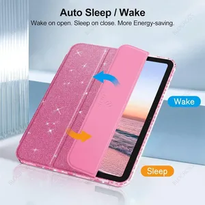 เคส10th 11TH 12th สำหรับ iPad <span class=keywords><strong>A16</strong></span> A19พร้อมที่ใส่ดินสอระยิบระยับฝาครอบสำหรับ iPad 10.2 10.5 Air 4 5-11 M2 M410.9 M3 - Product Image 2