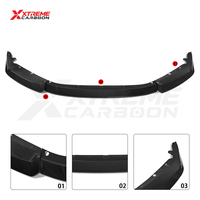 Lame de séparation avant en fibre de carbone sèche style CT V1 pour BMW G87 M2 Coupé, Pièces automobiles, Spoiler avant, Diffuseur de pare-chocs