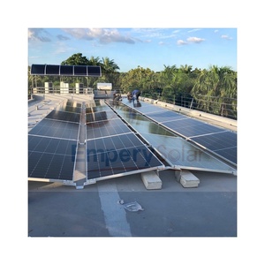 Support de module solaire PV toit plat lesté installer des supports photovoltaïques sur le sol avec plateau lesté jetée en béton - Product Image 1