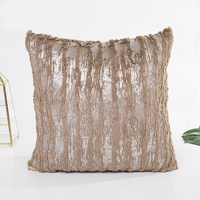 Housse de coussin 3D rayée moderne et élégante 43*43cm, douce, décorative pour la maison, motif dôme, doré/argenté, 1 pièce, taie d'oreiller personnalisée pour canapé