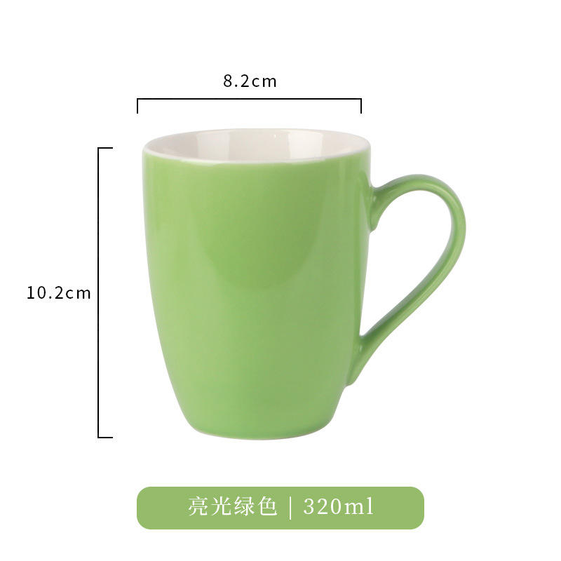 ถ้วยทรงกลองสีเขียวมันเงา