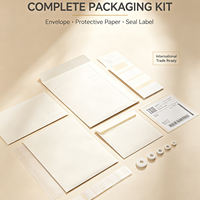 Kit de Sobres para Documentos Comerciales Premium, Bolsas de Envío Acolchadas para Logística Transfronteriza, Sobres de Papel Kraft de Varios Tamaños