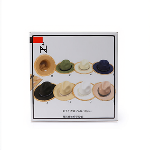 Chapeau Sombrero en forme de losange avec bandeau en tissu, lot de 180 pièces en boîte, pour un style ethnique - Product Image 2